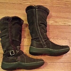 BareTraps Chocolate Fur-Lined Boots Size 7.5 W